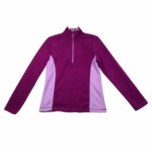 Womens Jacket Size S Small Purple Fleece Pullover Soft 1/4 Zip Tek Gear EUC